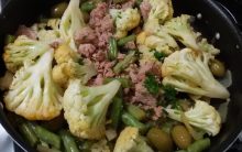 Macarrão com Couve flor, Atum e Vagem – Receita de Massa Rápida e Nutritiva