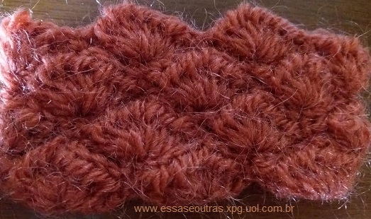 Ponto Concha de Crochê com Linha Fina, Média e com Lã Grossa – Diferença com Amostra