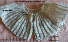 Pala Redonda para Casaquinho de Bebê em Crochê – Receita PAP e Medidas de Pala