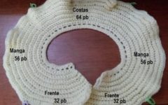 Pala Redonda de Crochê para Casaquinho Infantil – Receita de Pala de Blusa de Crochê para Crianças Maiores