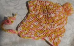 Gorro de Crochê com Protetor de Orelhas – Ponto em Diagonal e Barra no Tapa Orelhas – Receita PAP