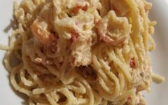Macarrão com Queijos e Kani Kama – Receita Rápida e Saborosa de Molho Branco