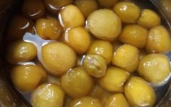 Doce de Pêssego Verde sem Casca – Compota de Pêssego inteiro