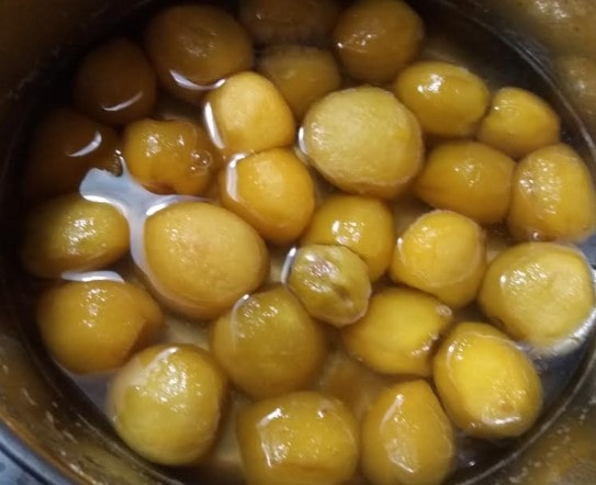 Doce de Pêssego Verde sem Casca – Compota de Pêssego inteiro