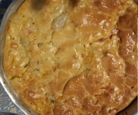 Torta de Frango e Palmito com Massa de Fécula de batata – Como Fazer