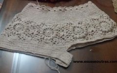 Short de Crochê com Square – Receita Fácil PAP com Quadrados de Crochê