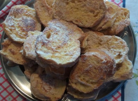 Rabanada Assada Receita Sobremesa de Natal Pão com Calda de Vinho