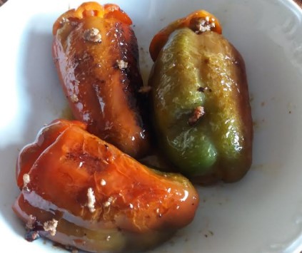 Pimentão Recheado Frito Sem Óleo Pimentão Cheio Sem Fritar Saudável