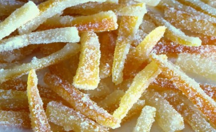 Cascas de Frutas Cristalizadas Cascas laranja limão Açúcaradas Receita