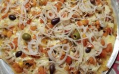 Pizza de Levain com Molho sobre o Recheio e Queijo direto na Massa