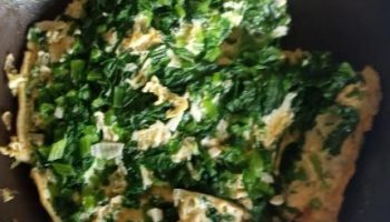 Omelete com Folhas de Mostarda Refogada – Receita Fácil e Nutritiva