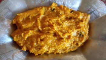 Purê de Abóbora Cambotiã com Casca e Queijo Brie Receita Purê Rústico