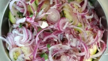 Salada de Abobrinha Crua com Cebola Roxa – Salada Nutritiva, Vitaminas