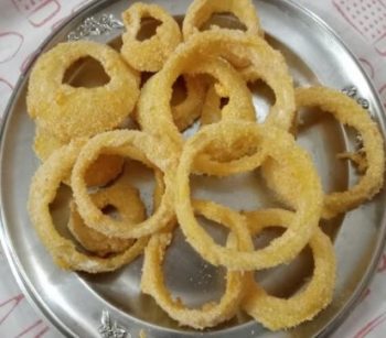 Anéis de Cebola Empanadas na Airfrayer Cebola na Fritadeira Sem Óleo