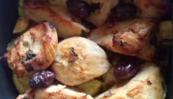 Frango com Legumes e Azeitonas na Fritadeira Sem Óleo – Receita
