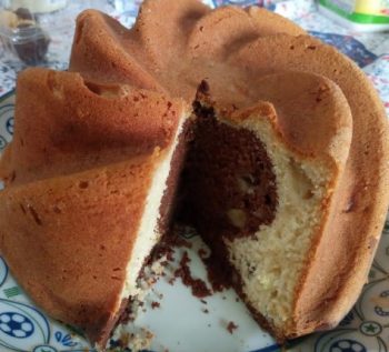 Bolo De Claras com Chocolate e Laranja – Bolo Mármore de Claras