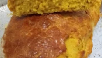 Pão de Abóbora com Fubá, Farinha de Trigo e Levain – Fermentação Lenta