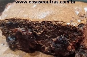 Brownie com Adoçante em Pó e Castanhas – Receita Diet de Brownie
