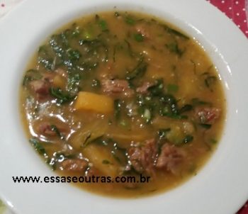 Caldo de Mandioca com Carne Bovina e Couve – Receita Nutritiva