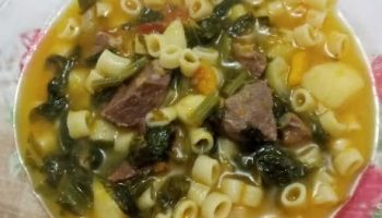 Sopa de Carne com Legumes e Mostarda – Receita de Sopa com Macarrão