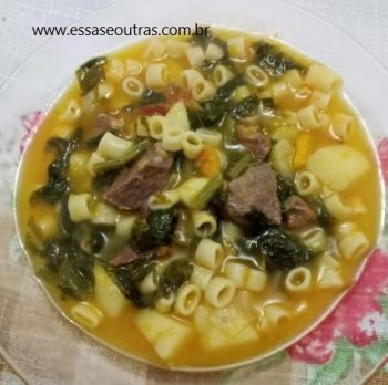 Sopa de Carne com Legumes e Mostarda – Receita de Sopa com Macarrão