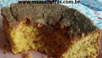 Massa Pequena de Bolo de Fubá Cozido – Bolo macio