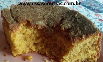 Massa Pequena de Bolo de Fubá Cozido – Bolo macio