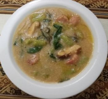 Caldo de Flocão com Vagem e Ora pro Nóbis  – Sopa de Fubá em Flocos