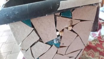 Mosaico em Vaso de Plástico Quebrado – Como Fazer, Que Cola Usar