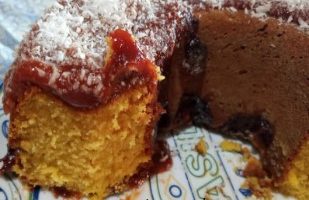 Bolo de Cenoura com Fubá e Goiabada – Receita de Liquidificador Ótima