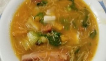 Sopa com Costela de Porco Salgada – Receita de Sopa Cremosa e Aipim