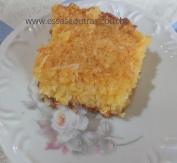 Bombocado feito com Flocos de Milho e Coco – Bolo Cozido