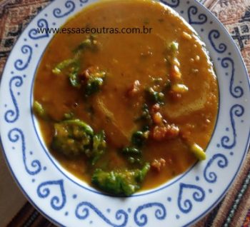 Cambuquira na Sopa de Abóbora – Receita com Broto de Abóbora