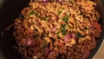 Carne de Soja Refogada Receita Vegetariana de Proteína Vegetal