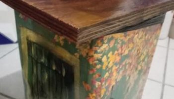 Lixeira de Lata de Tinta Grande – Reaproveitar Latas e Madeira