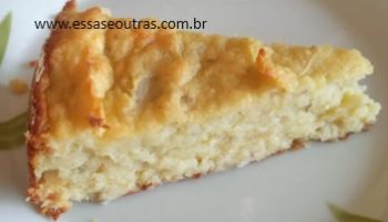 Bolo de Batata Doce com Queijo e Coco Receita sem Farinha, leite
